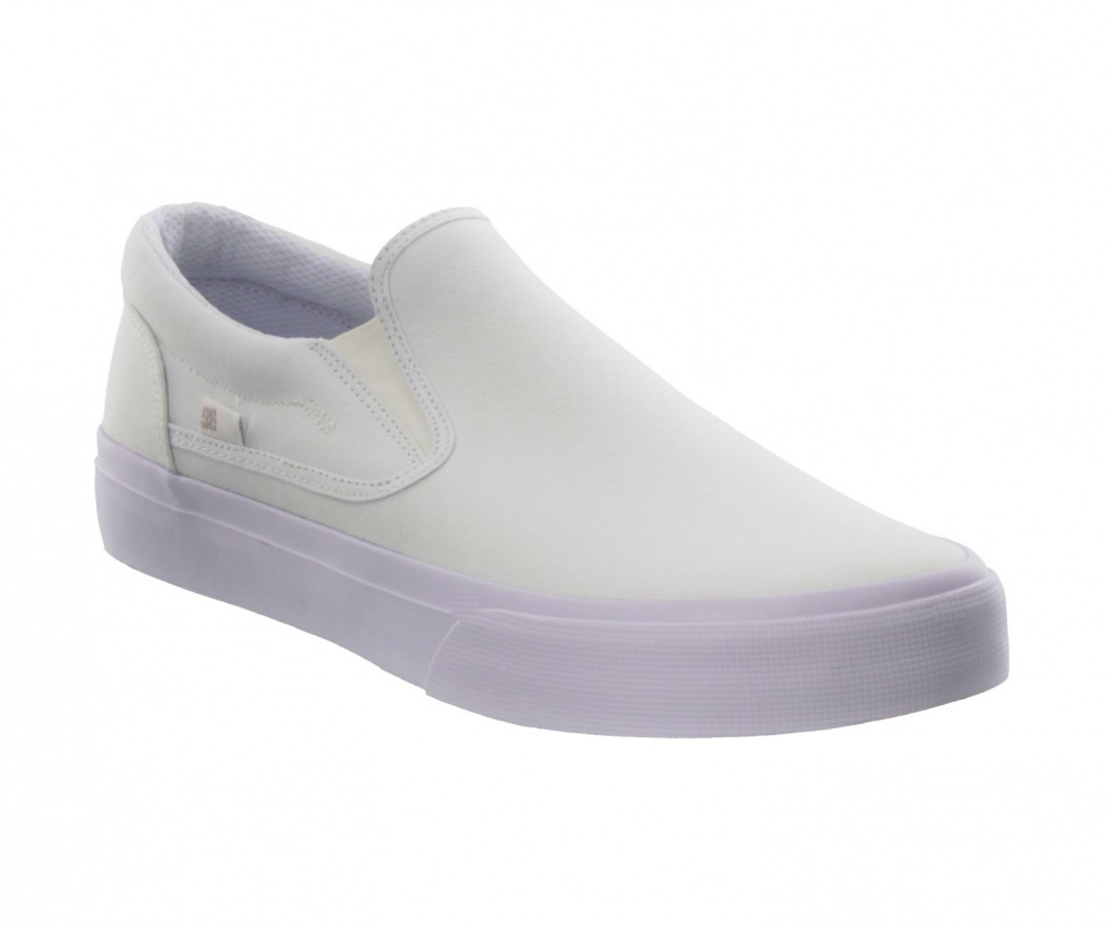 dc slip ons white
